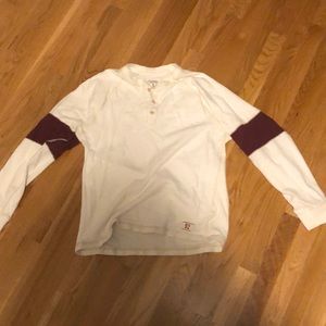 Abercrombie White Varsity Henley